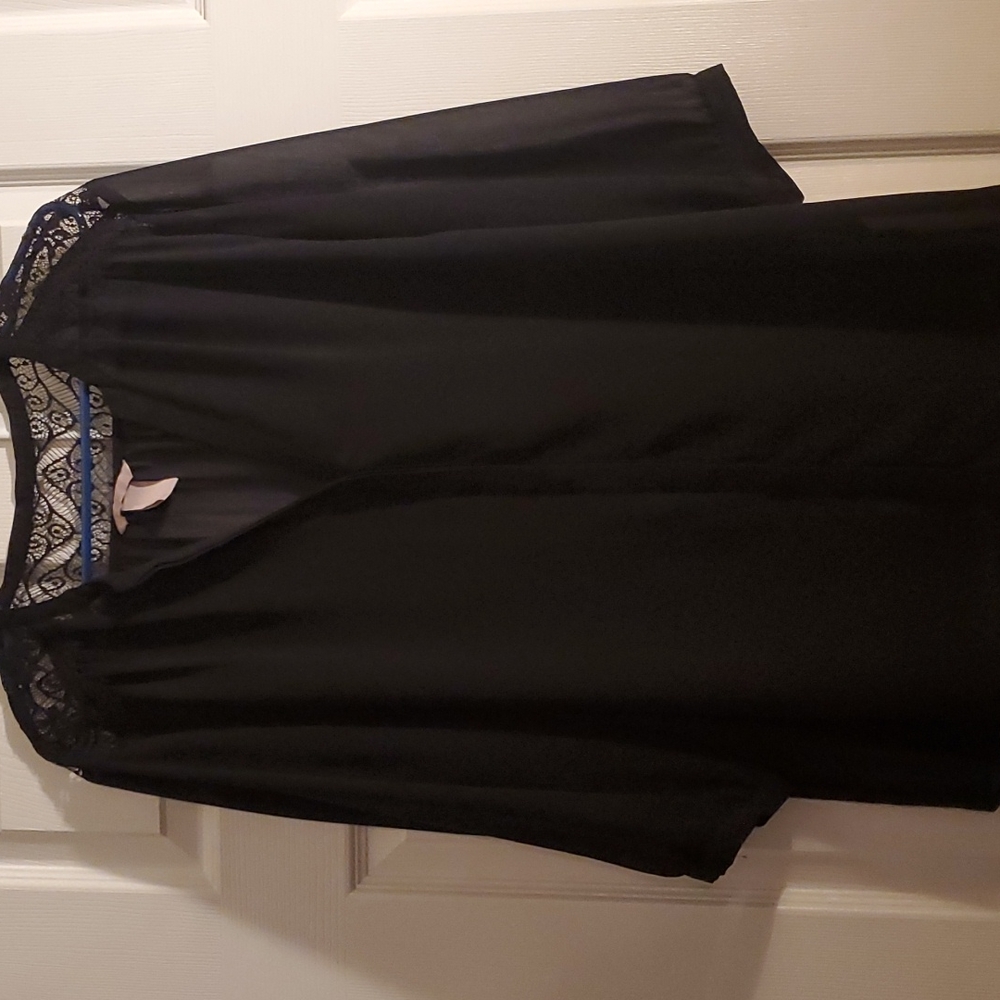 #44 - Black Sheer Buttoned Up Blouse